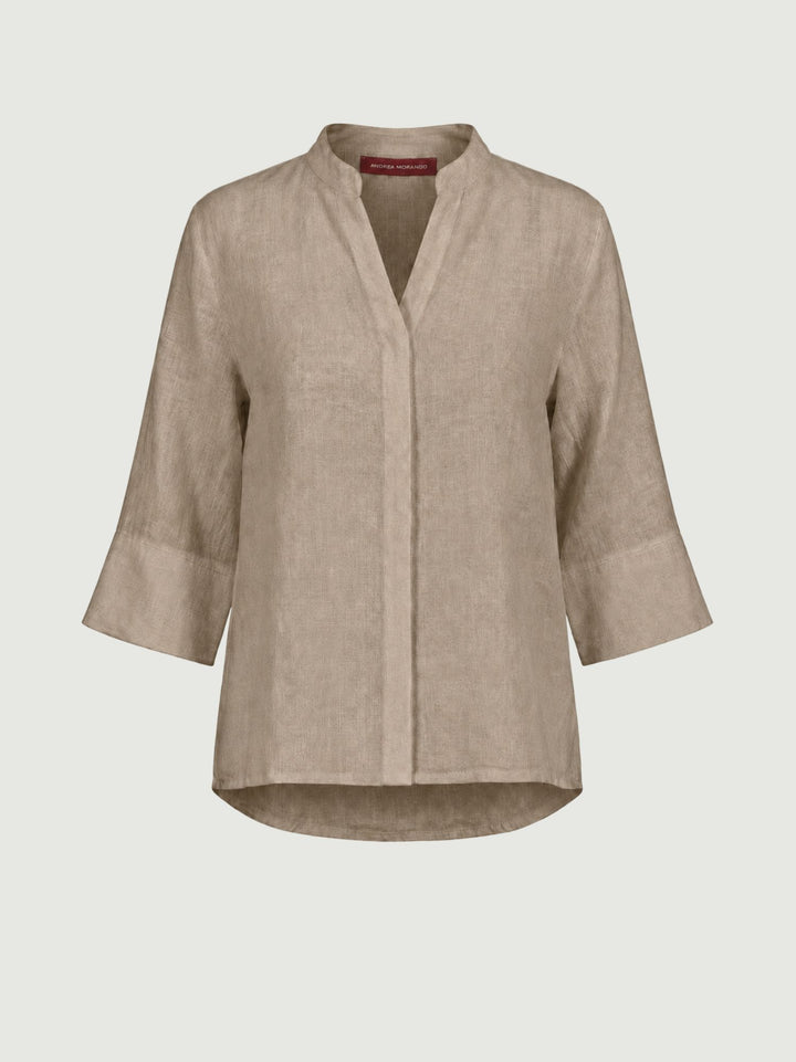 Camicia coreana in lino coloniale 6CM0302 558 ANDREA MORANDO 