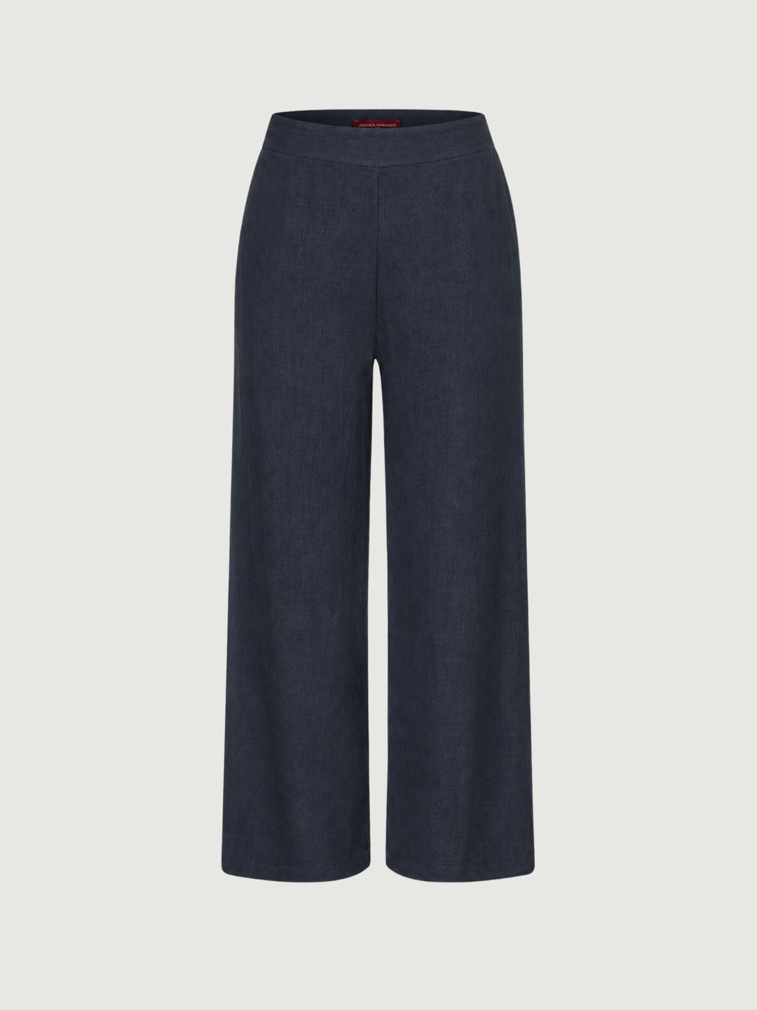 Pantalone wide leg in lino navy 6PT0527 BLU ANDREA MORANDO 