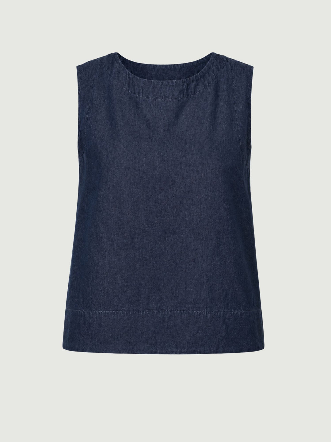 Top smanicato in lino chambray 6TS0551 DENIM ANDREA MORANDO 