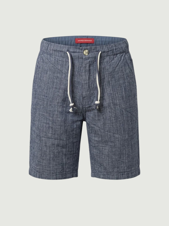 Bermuda con coulisse fiammato navy BR000611 NAVY ANDREA MORANDO 