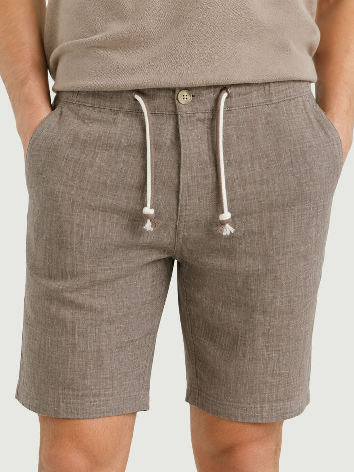 Bermuda con coulisse fiammato tabacco BR000611 TABACCO ANDREA MORANDO 