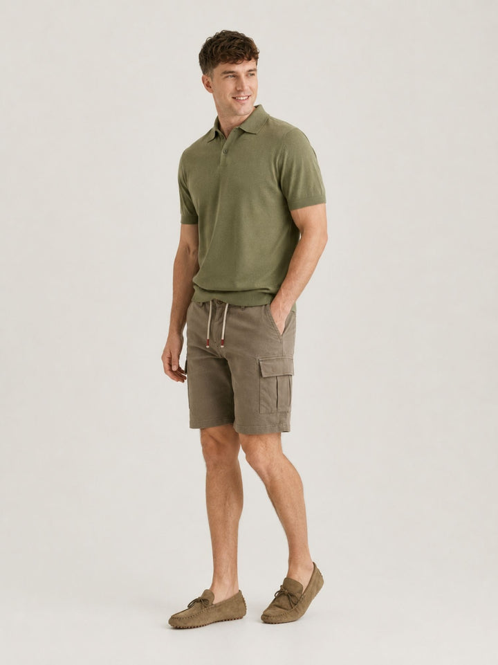 Bermuda con coulisse verde militare BR010587 ARMY ANDREA MORANDO 
