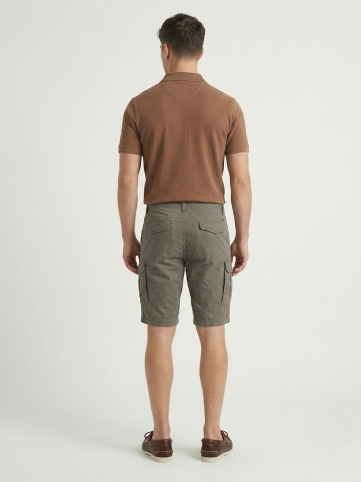 Bermuda cargo in cotone verde miilitare BR010673 ARMY ANDREA MORANDO 