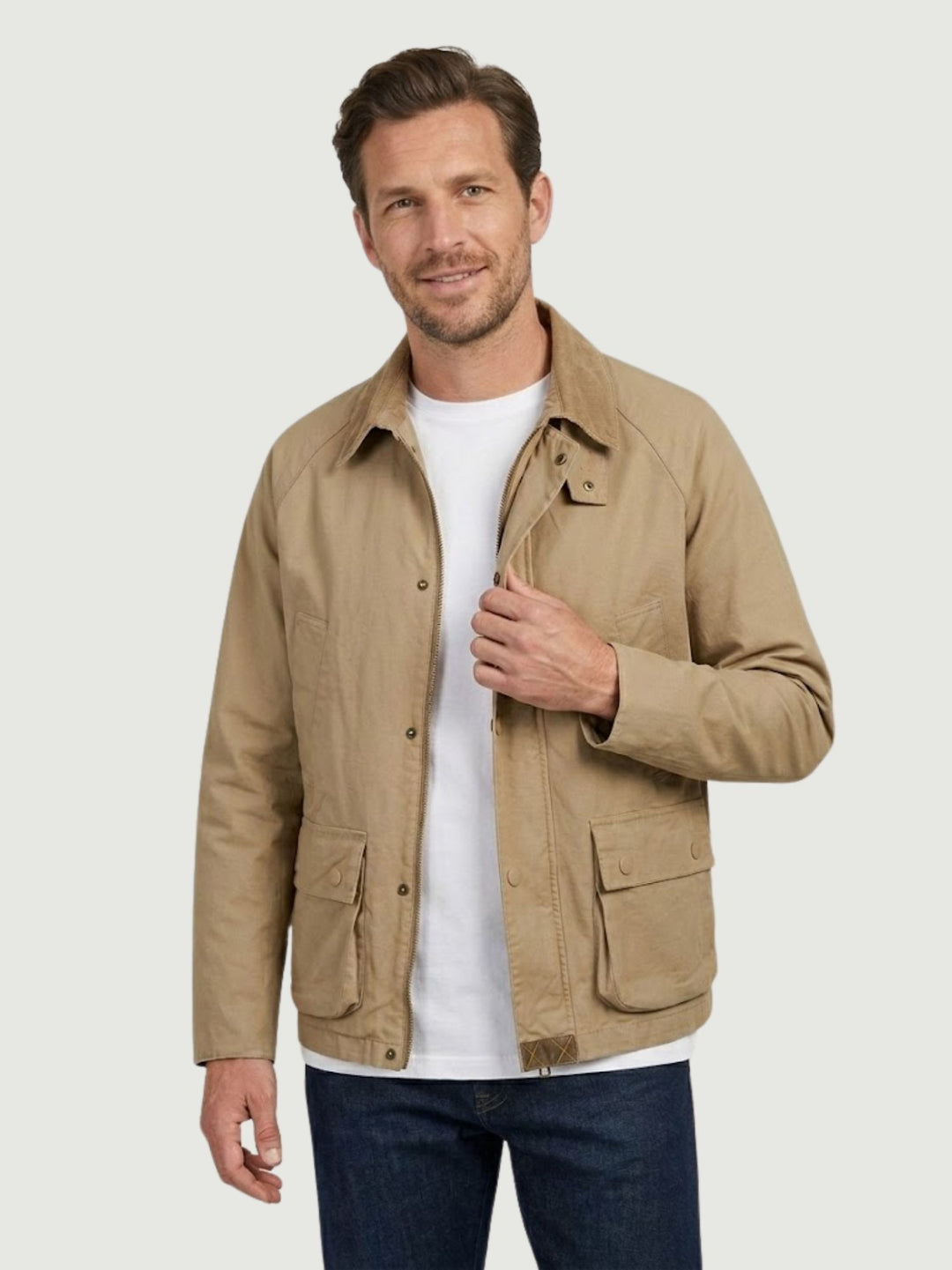 Work Jacket Barn in cotone cammello GB031269 CAMMELLO ANDREA MORANDO 