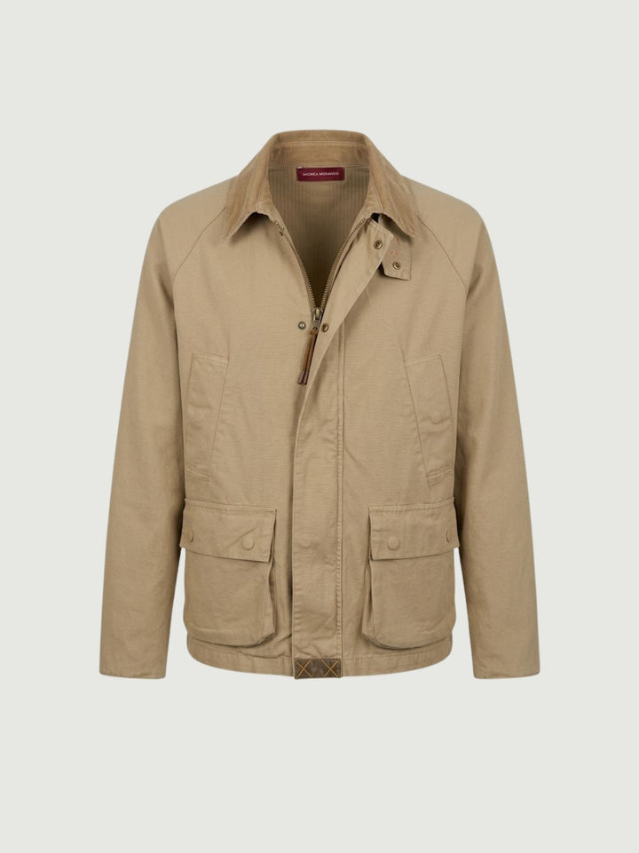 Work Jacket Barn in cotone cammello GB031269 CAMMELLO ANDREA MORANDO 