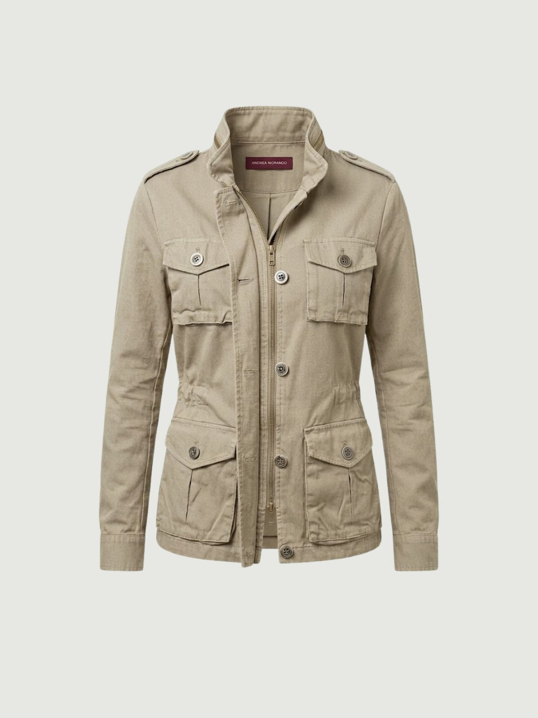 Field Jacket in cotone color sabbia JK025337D CASHMERE ANDREA MORANDO 