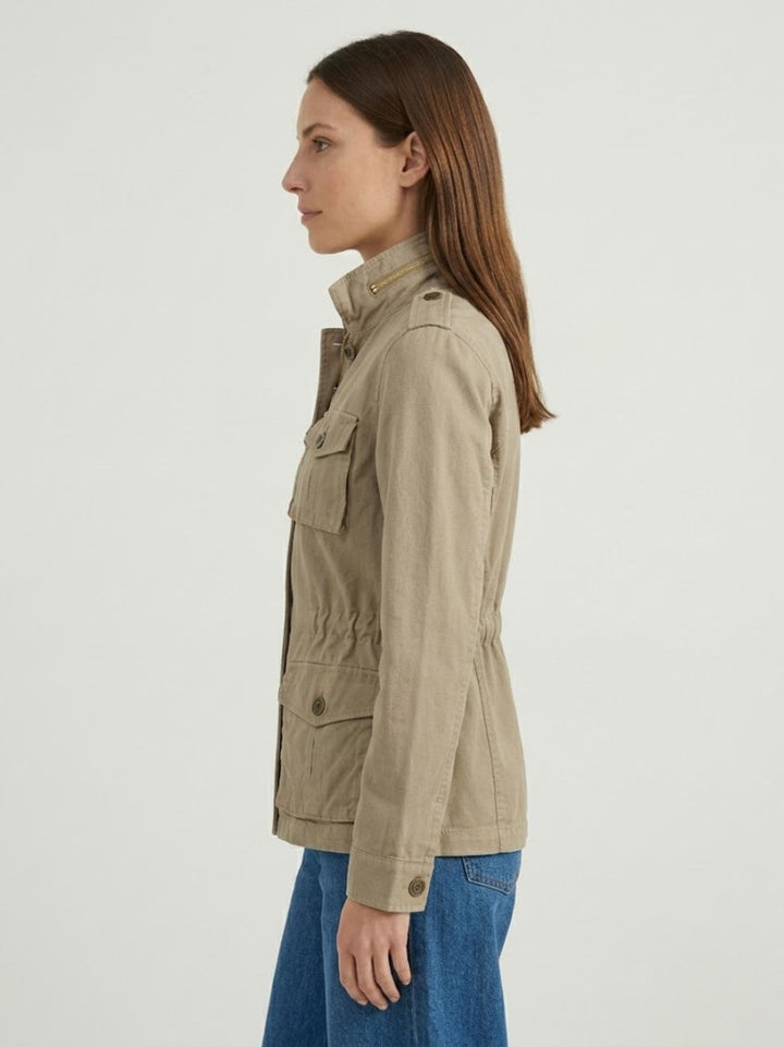 Field Jacket in cotone color sabbia JK025337D CASHMERE ANDREA MORANDO 