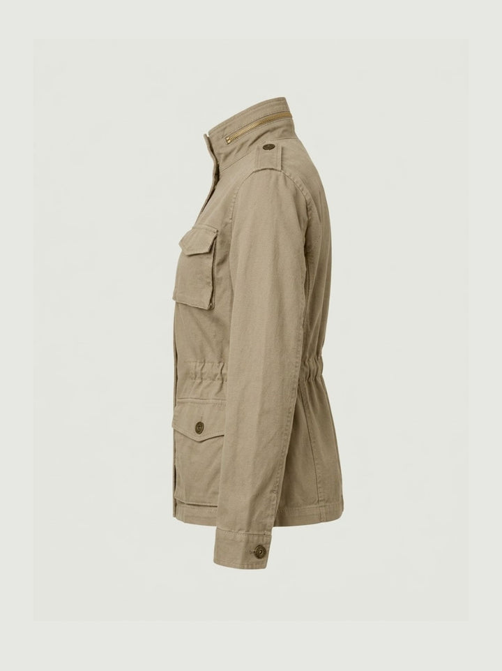 Field Jacket in cotone color sabbia JK025337D CASHMERE ANDREA MORANDO 