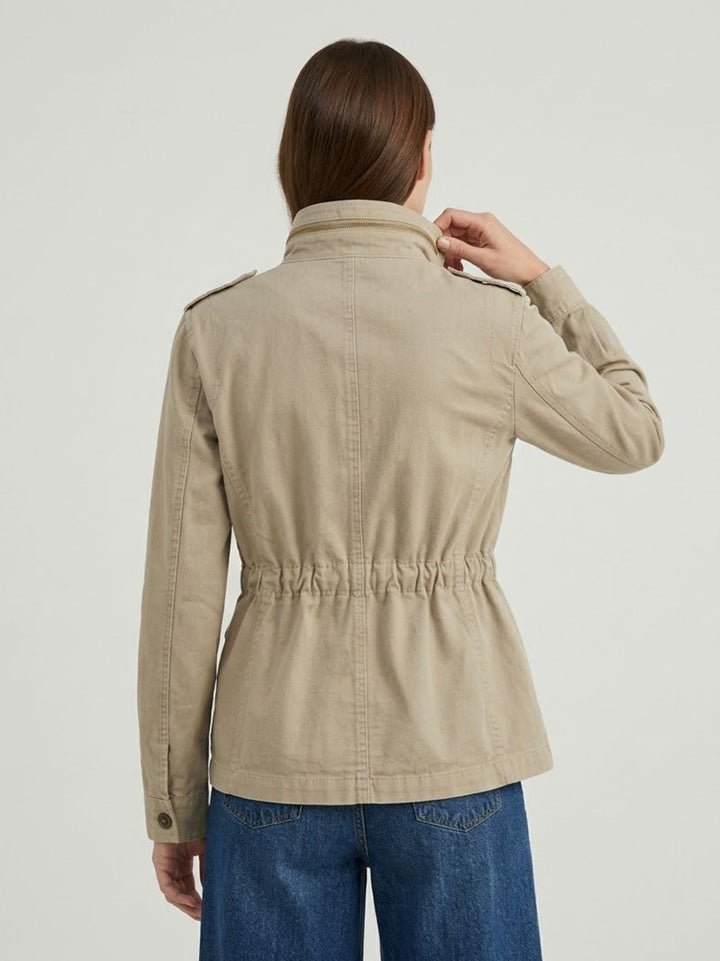 Field Jacket in cotone color sabbia JK025337D CASHMERE ANDREA MORANDO 