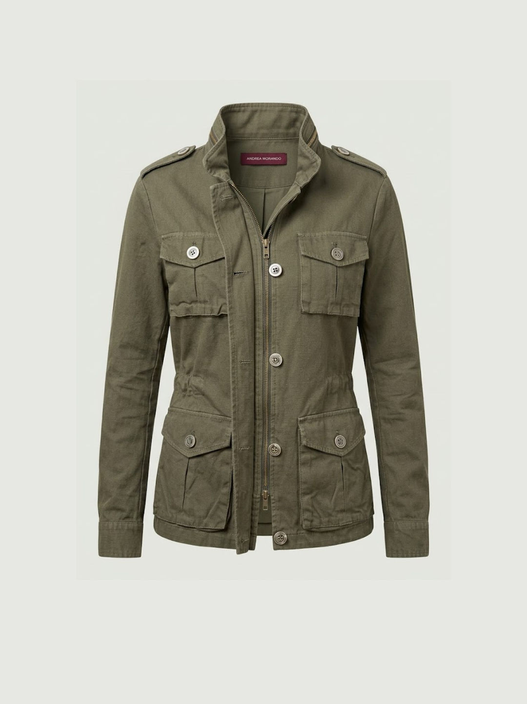Field Jacket in cotone verde militare JK025337D VERDE ANDREA MORANDO 