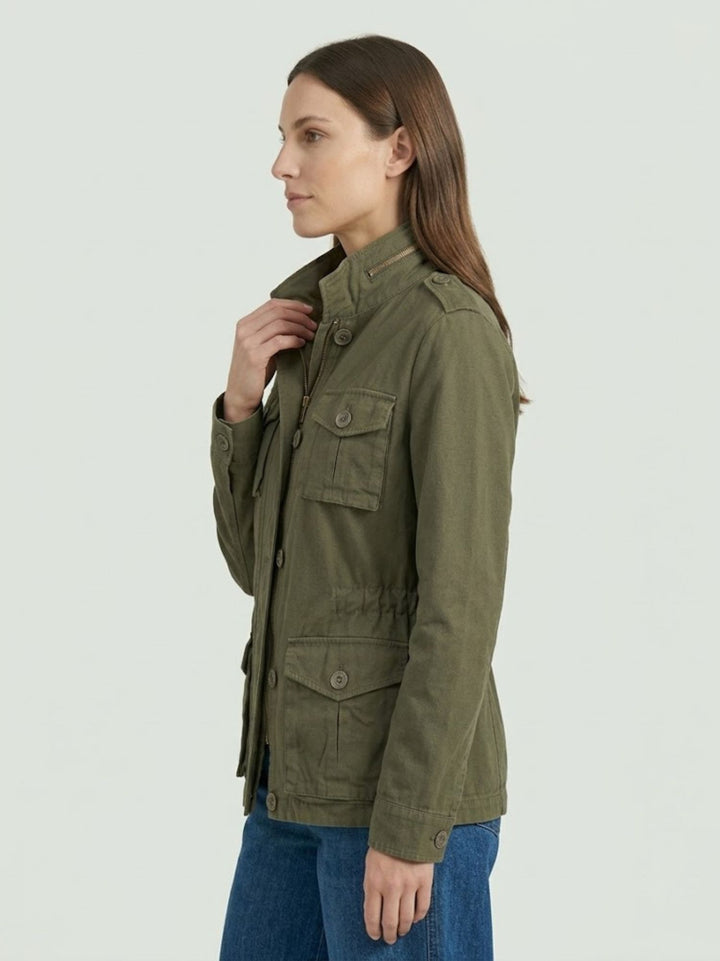 Field Jacket in cotone verde militare JK025337D VERDE ANDREA MORANDO 