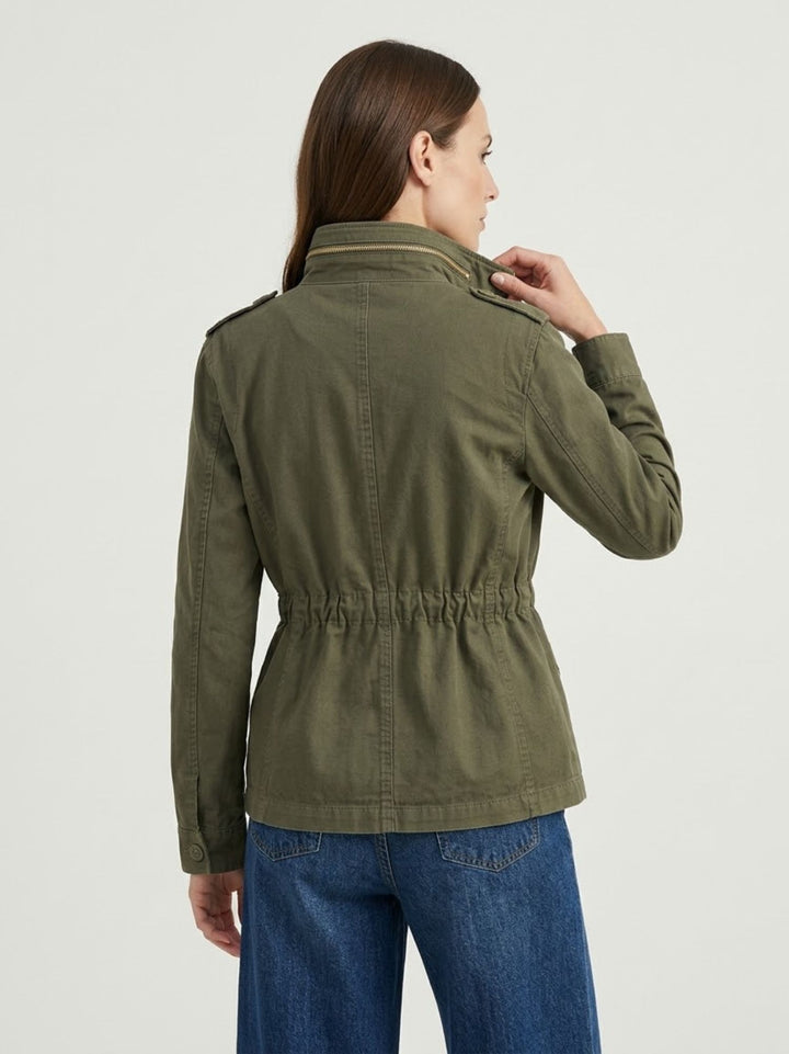 Field Jacket in cotone verde militare JK025337D VERDE ANDREA MORANDO 