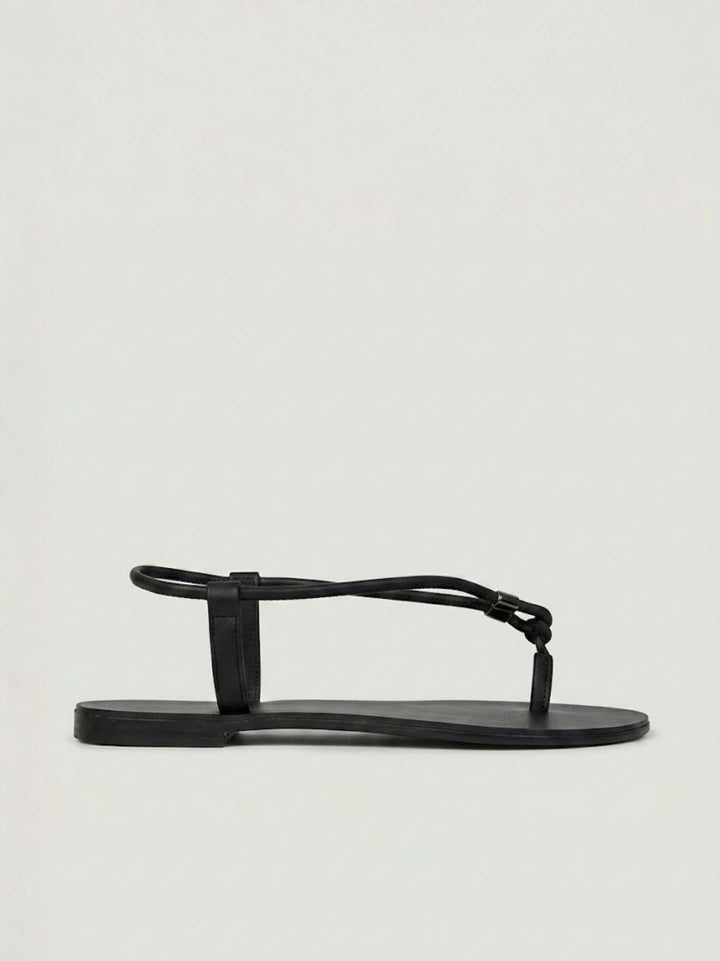 Sandalo infradito nero con nodo decorativo 53G BLACK ANDREA MORANDO 