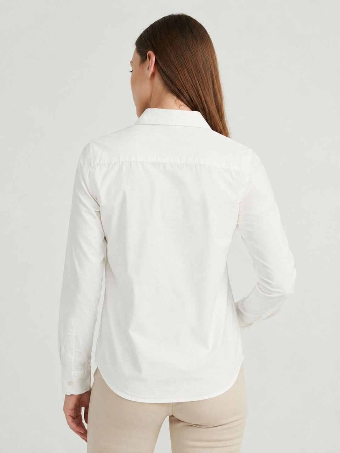 Camicia con bottoni madreperla in cotone bianca RUBINO BIANCO ANDREA MORANDO 
