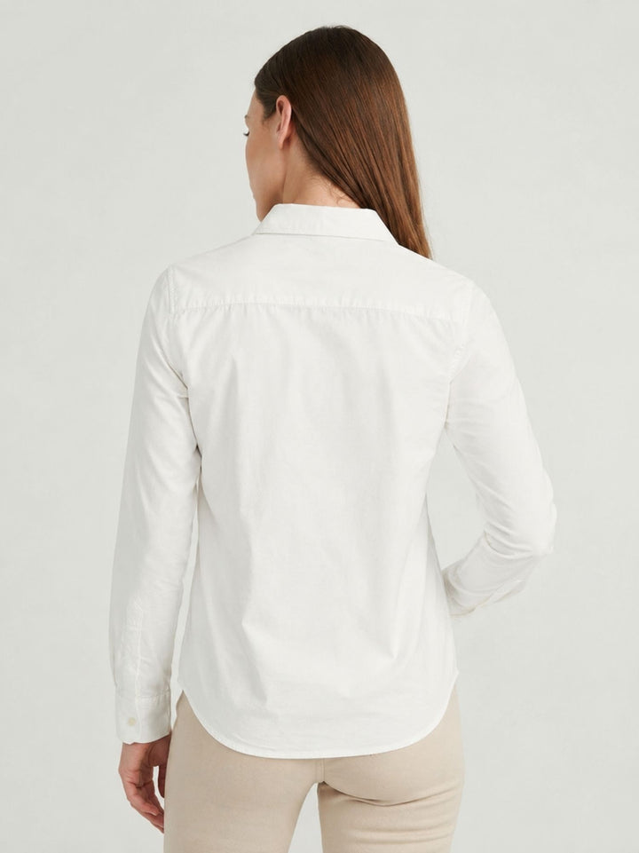 Camicia con bottoni madreperla in cotone bianca RUBINO BIANCO ANDREA MORANDO 
