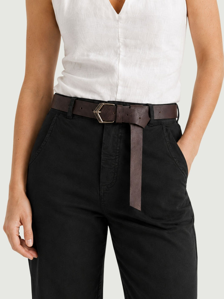 Pantalone barrel in cotone nero 3013 NERO ANDREA MORANDO 