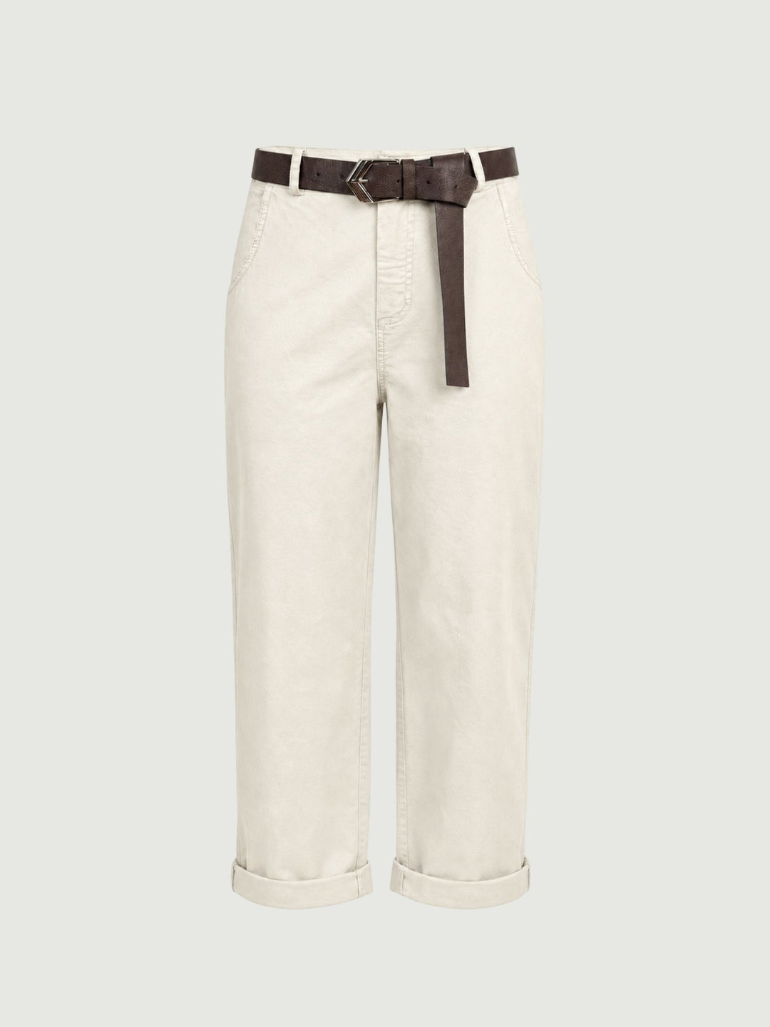 Pantalone barrel in cotone bianco 3013 PANNA ANDREA MORANDO 