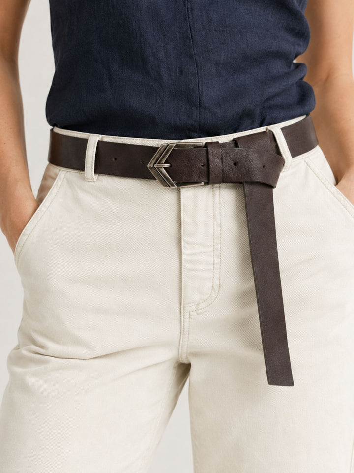 Pantalone barrel in cotone bianco 3013 PANNA ANDREA MORANDO 