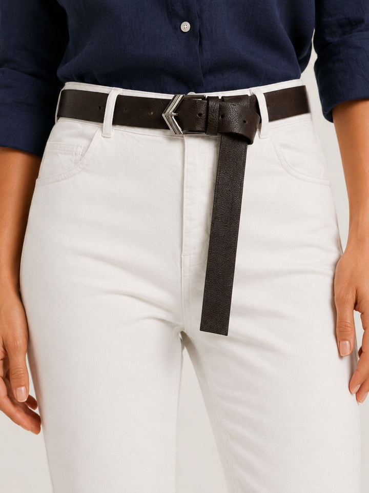Pantalone a zampa in cotone panna 5048 PANNA ANDREA MORANDO 