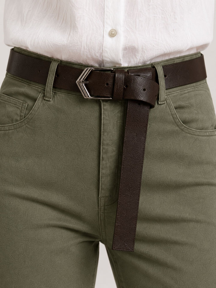 Pantalone a zampa in cotone verde militare 5048 MILITARE ANDREA MORANDO 