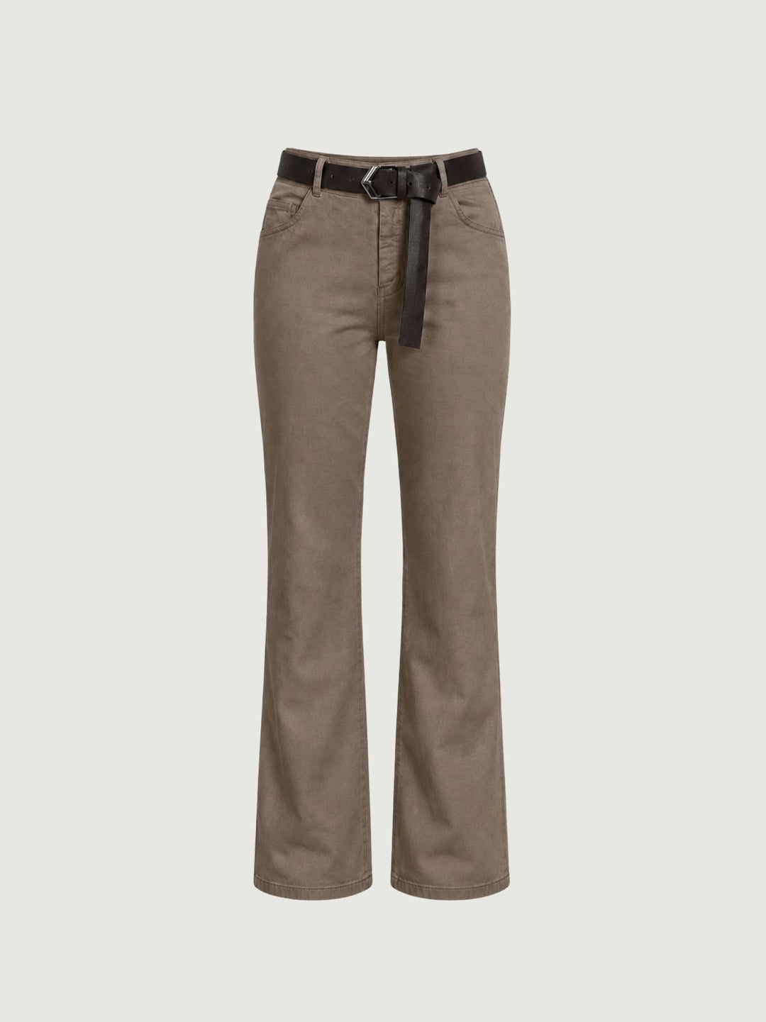 Pantalone a zampa in cotone cacao 5048 MORO ANDREA MORANDO 