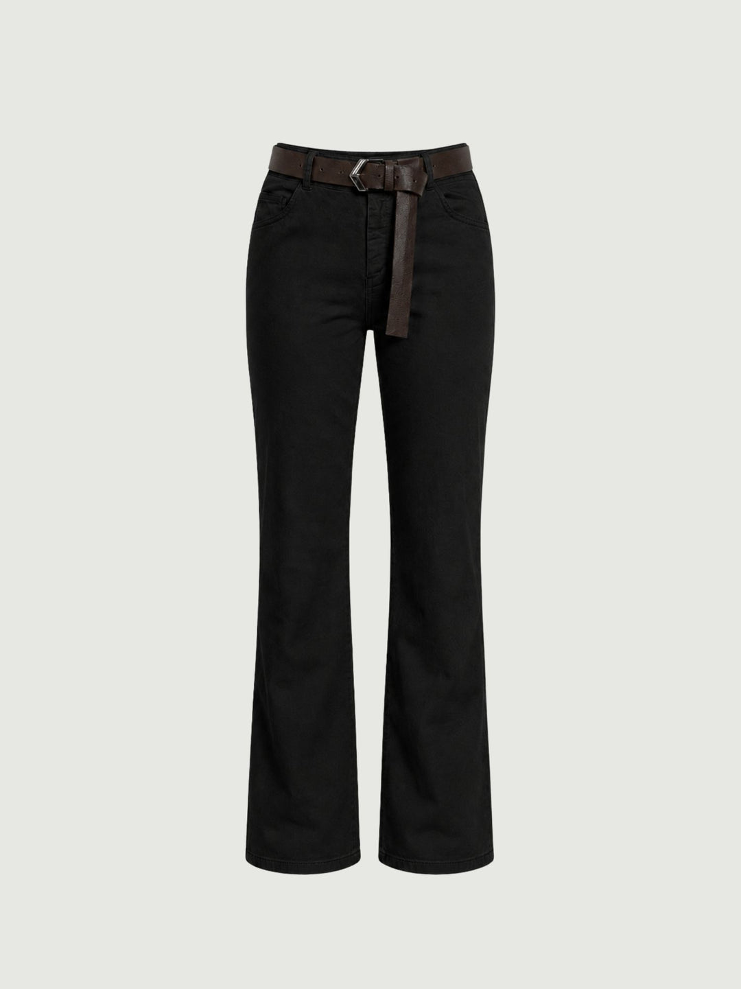 Pantalone a zampa in cotone nero 5048 NERO ANDREA MORANDO 