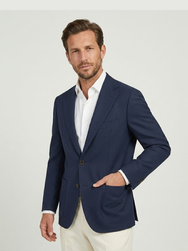 Blazer monopetto blu navy CARABINA BLU ANDREA MORANDO 