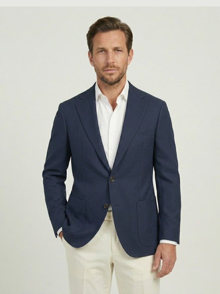 Blazer monopetto blu navy CARABINA BLU ANDREA MORANDO 