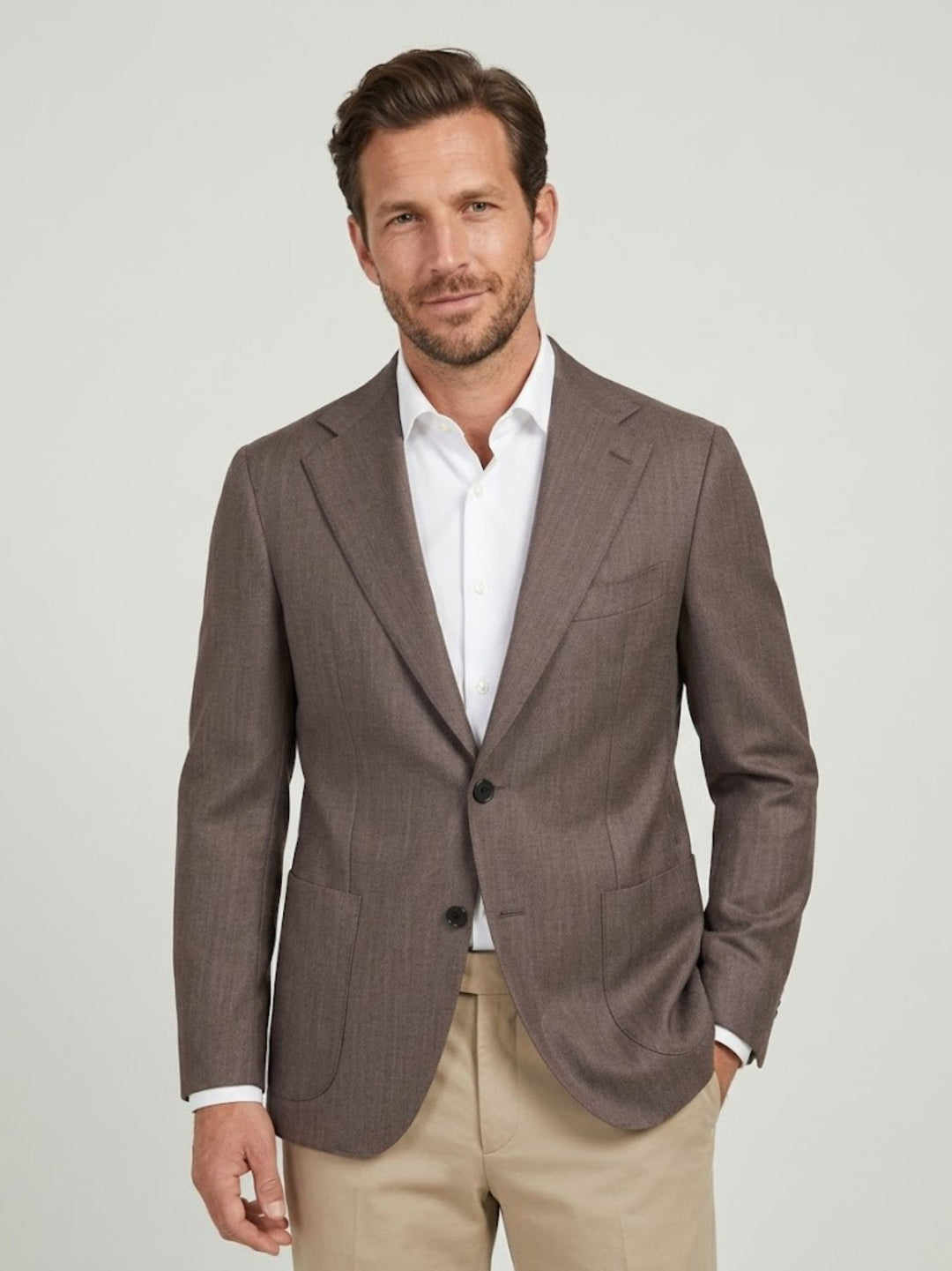 Blazer monopetto marrone CARABINA MORO ANDREA MORANDO 