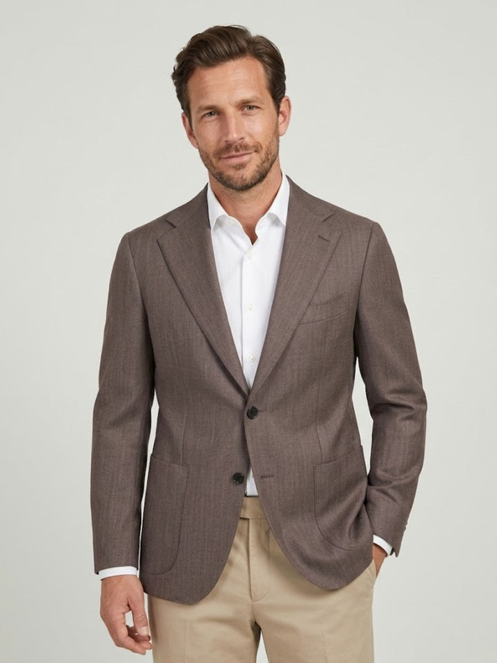 Blazer monopetto marrone CARABINA MORO ANDREA MORANDO 