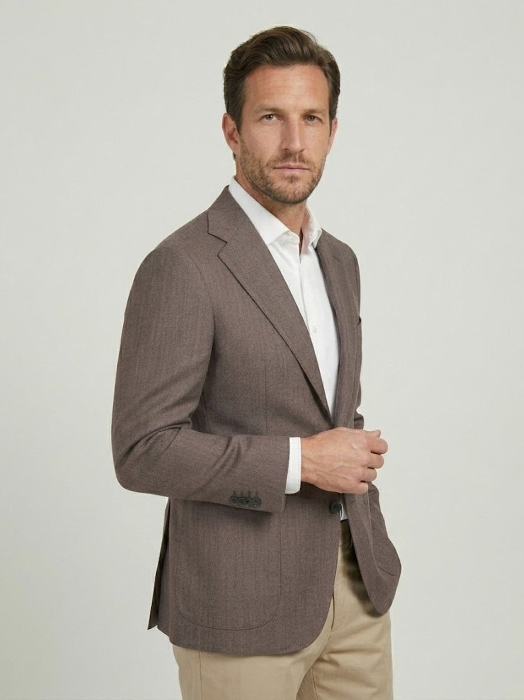 Blazer monopetto marrone CARABINA MORO ANDREA MORANDO 