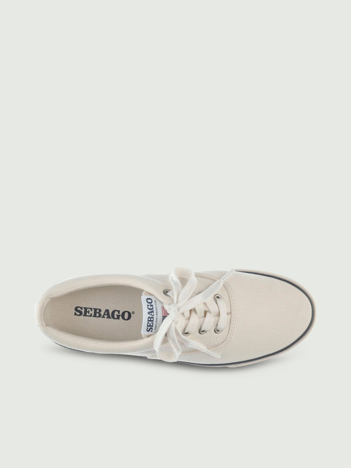 Retro sailing sneaker Hurricane Deck in cotone ecru 72131BW 971 SEBAGO 