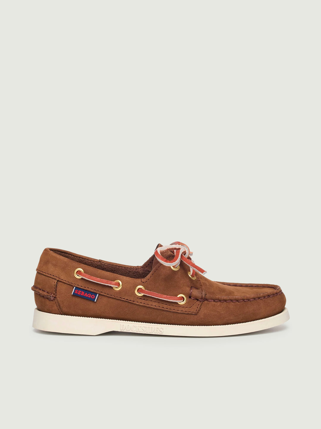 Mocassino Docksides Portland in nabuck marrone 74121SW ACO SEBAGO 