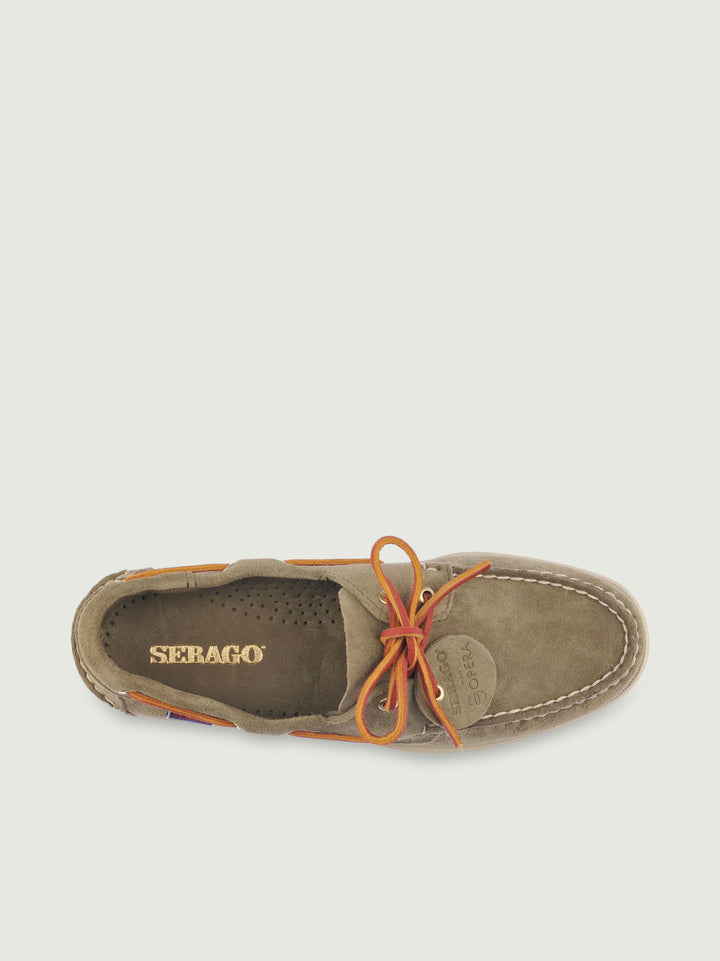 Mocassino Docksides Portland Artisan in pelle scamosciata verde 78123GW AFP SEBAGO 