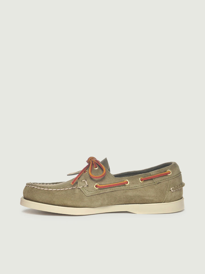 Mocassino Docksides Portland Artisan in pelle scamosciata verde 78123GW AFP SEBAGO 