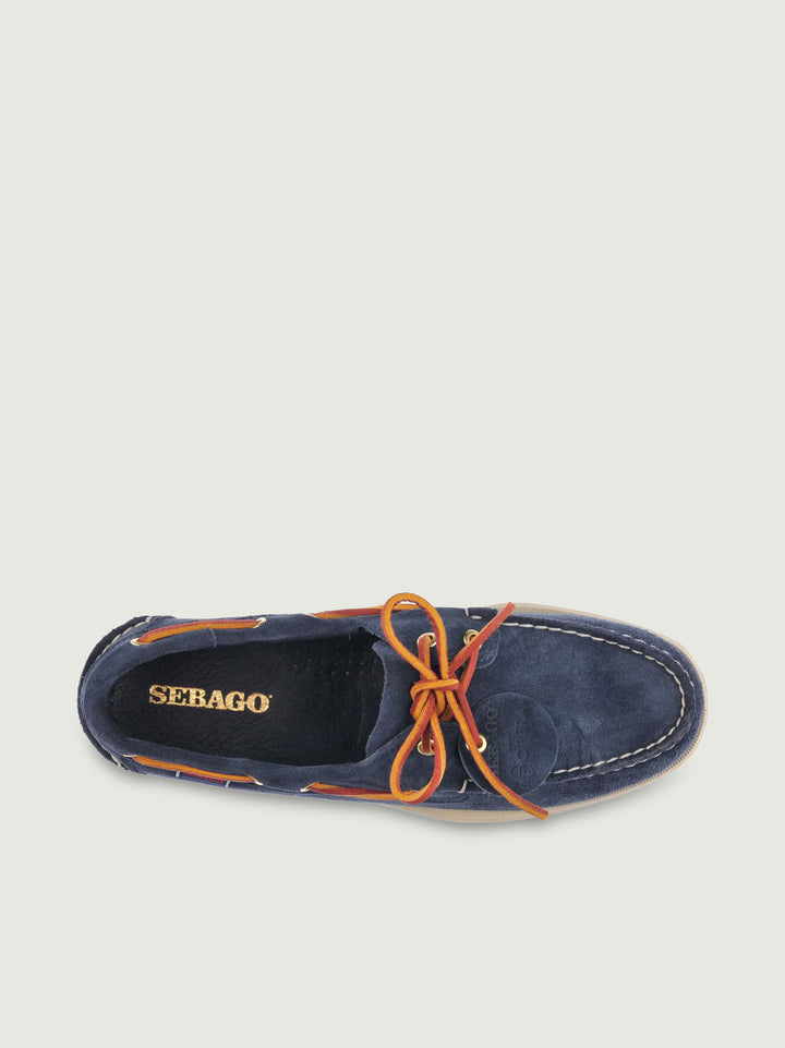 Mocassino Docksides Portland Artisan in pelle scamosciata blu 78123GW AI0 SEBAGO 