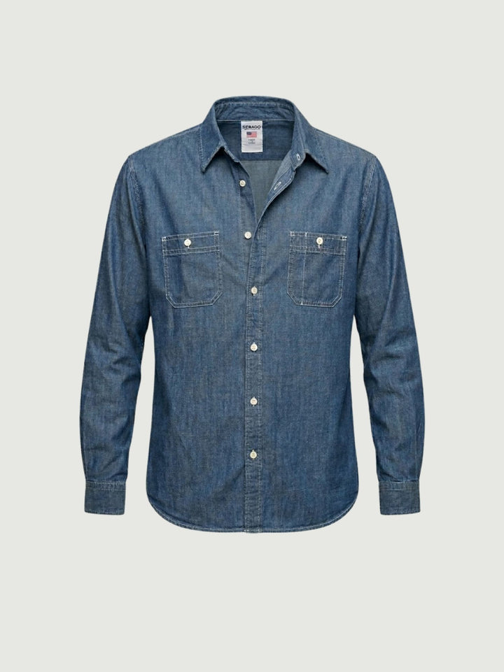 Camicia Sheetband chambray blu indigo 781413W 732 SEBAGO 