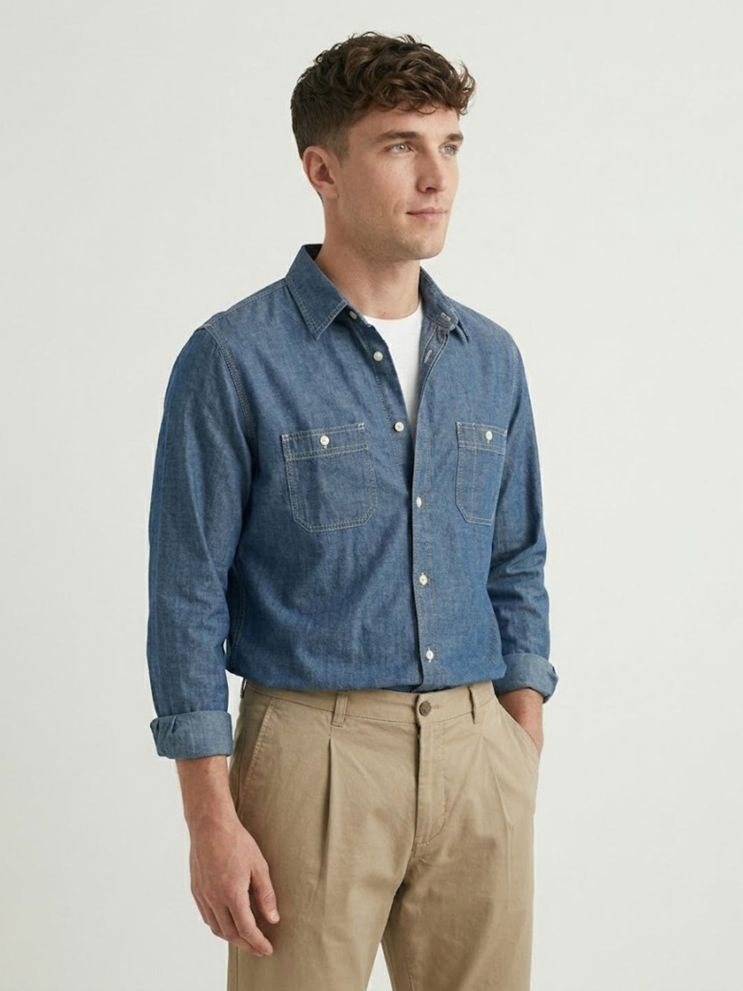 Camicia Sheetband chambray blu indigo 781413W 732 SEBAGO 