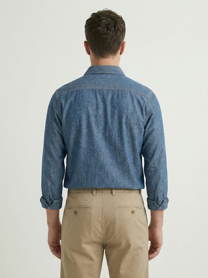 Camicia Sheetband chambray blu indigo 781413W 732 SEBAGO 