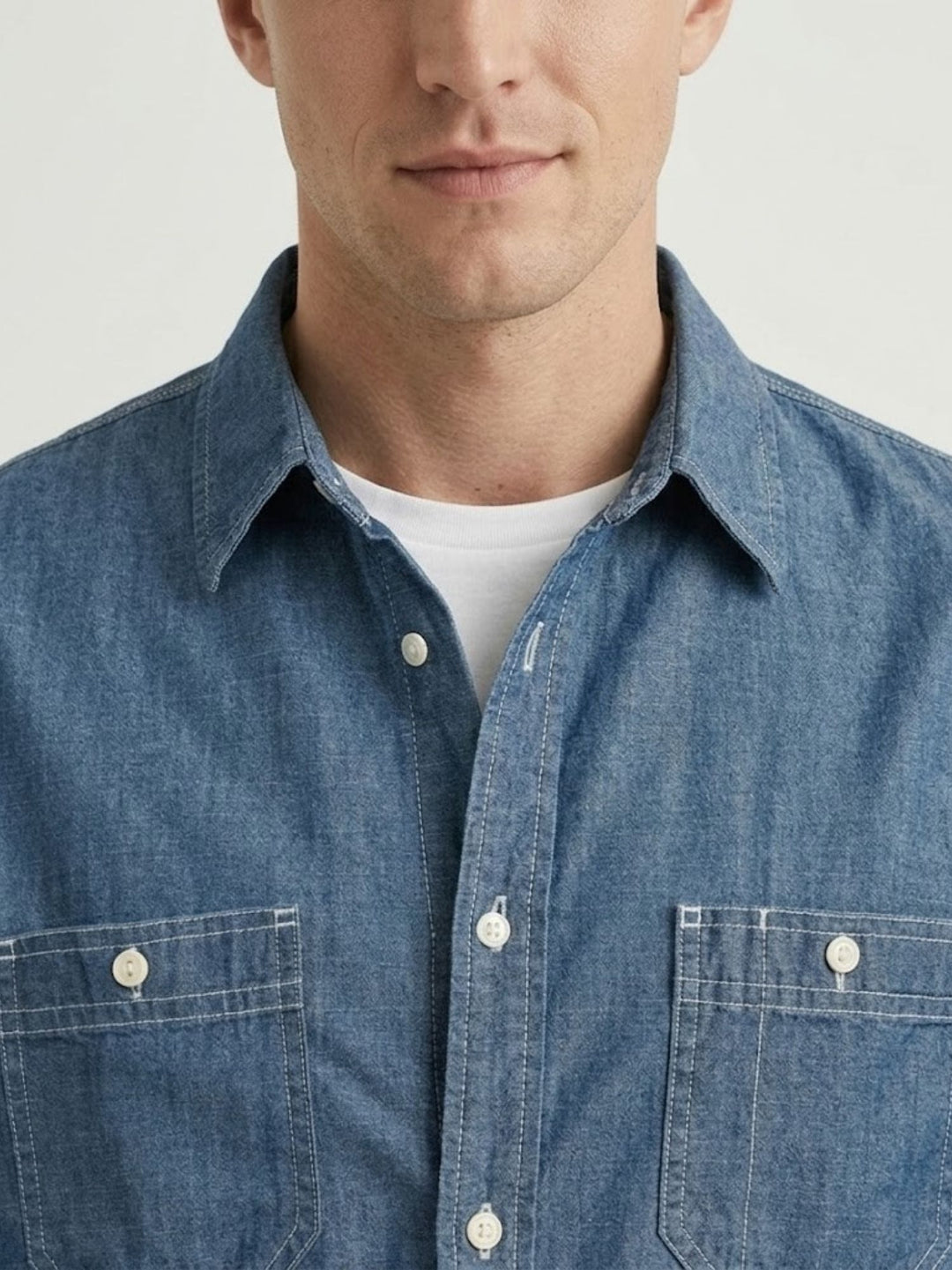 Camicia Sheetband chambray blu indigo 781413W 732 SEBAGO 