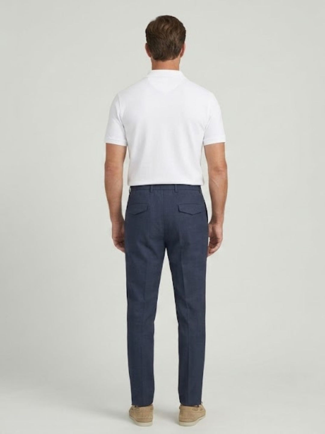 Pantalone chino con coulisse navy PL0204M 7003 ANDREA MORANDO 