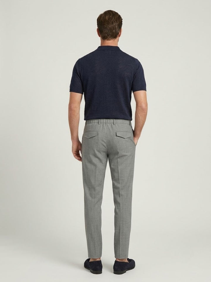 Pantalone chino con coulisse grigio PL0204M 9002 ANDREA MORANDO 