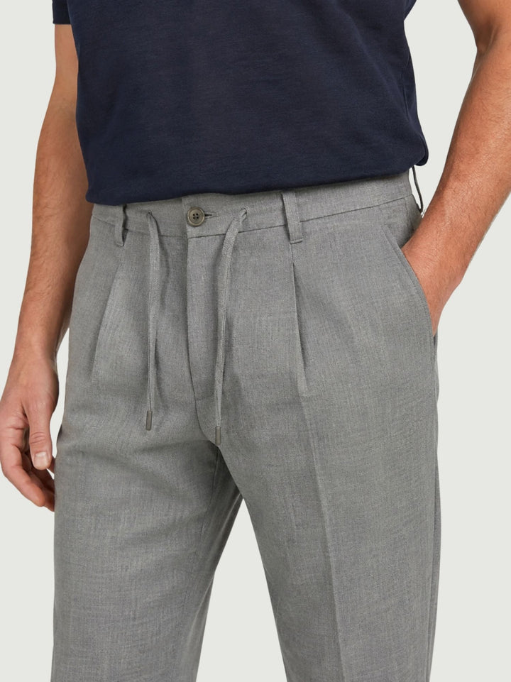 Pantalone chino con coulisse grigio PL0204M 9002 ANDREA MORANDO 