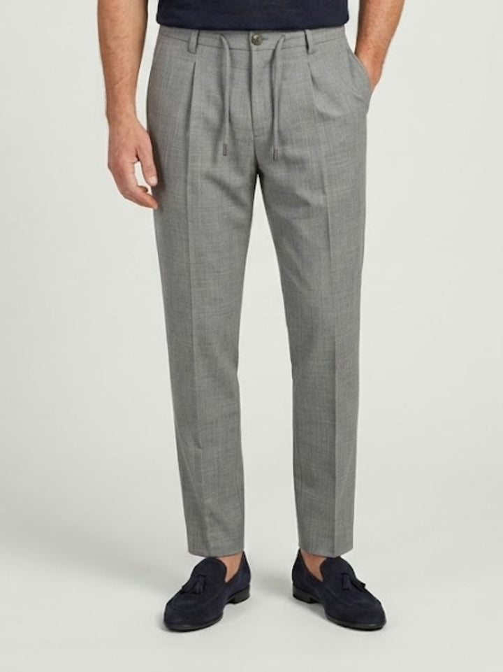 Pantalone chino con coulisse grigio PL0204M 9002 ANDREA MORANDO 
