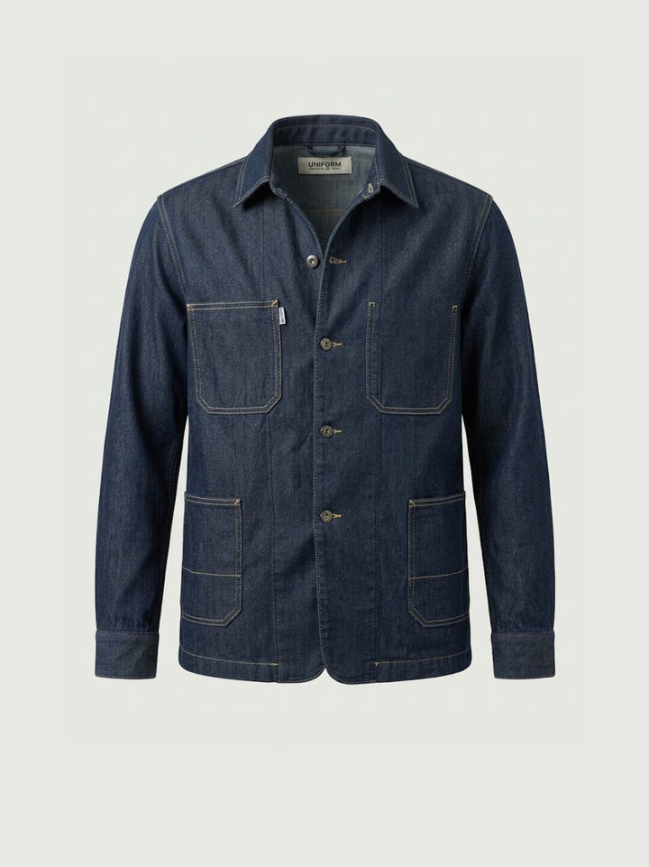 Work jacket in denim lavaggio scuro JACKET019 B0 UNIFORM 