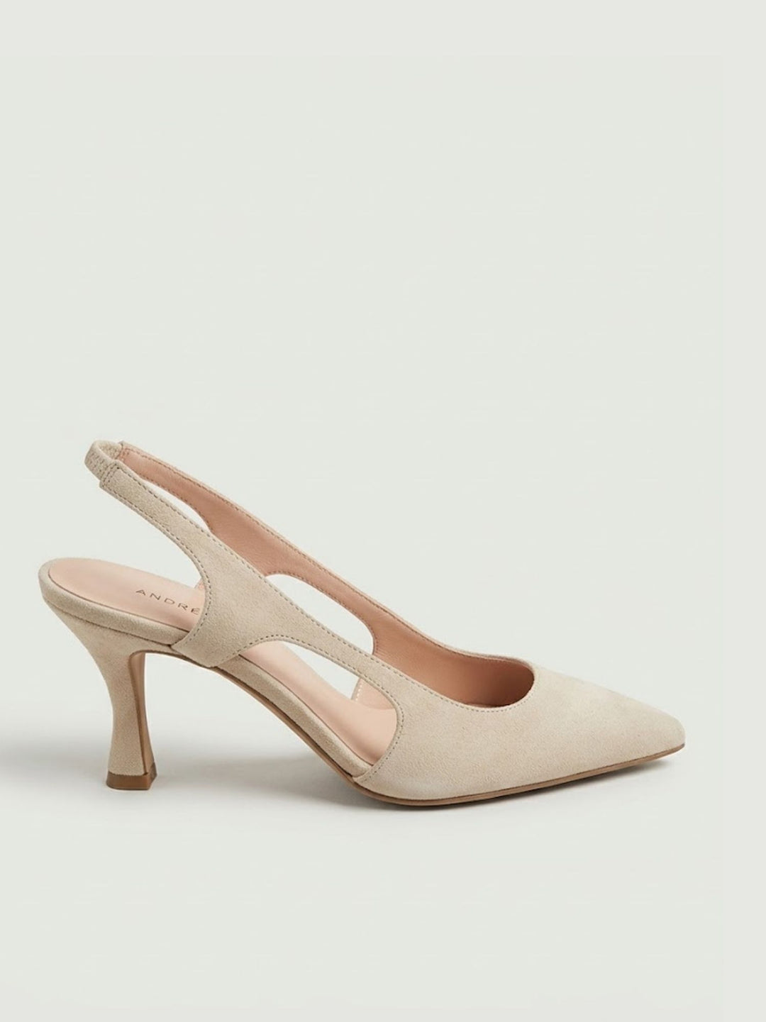 Décolleté slingback in pelle scamosciata beige S260 PEACH ANDREA MORANDO 