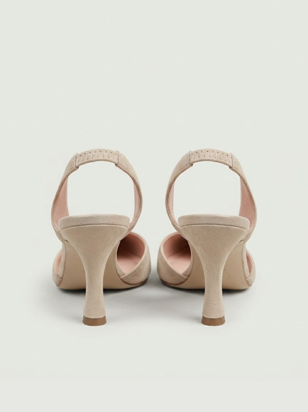 Décolleté slingback in pelle scamosciata beige S260 PEACH ANDREA MORANDO 