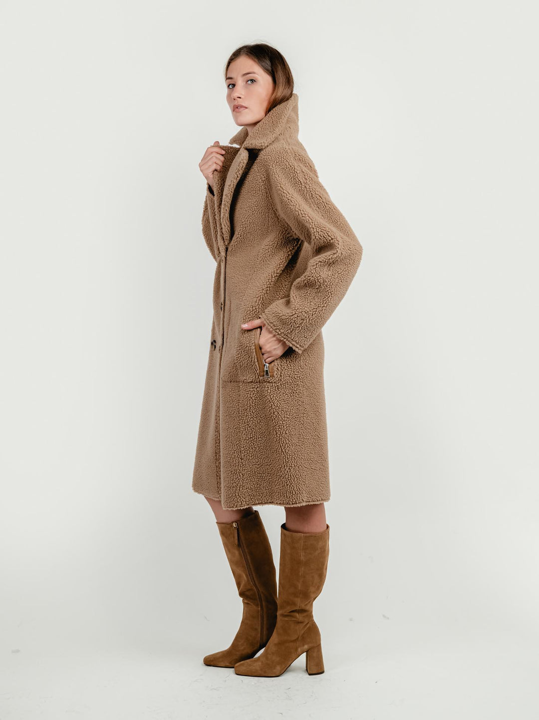 ECOMONTONE LUNGO REVERSIBILE CAMMELLO
