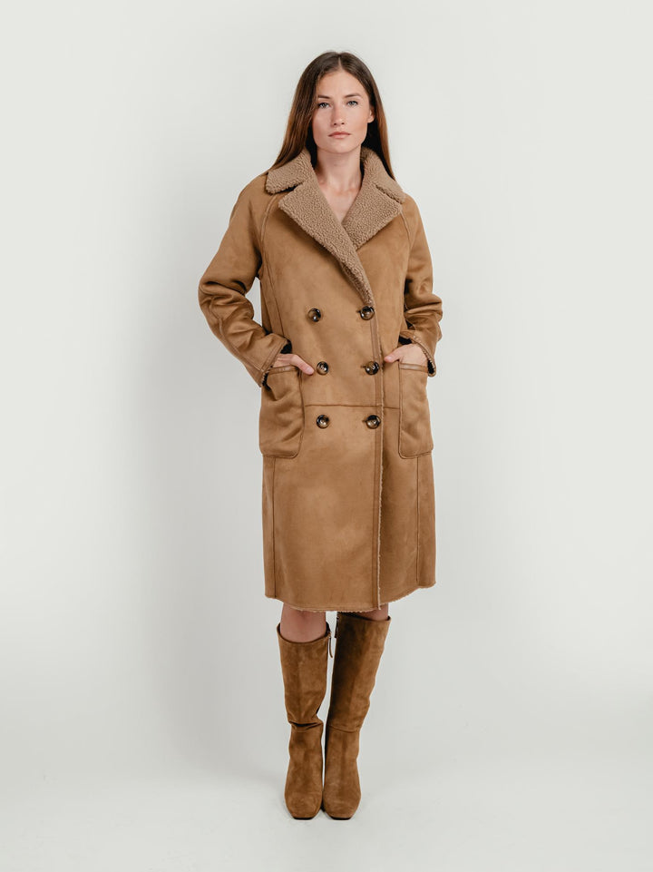 ECOMONTONE LUNGO REVERSIBILE CAMMELLO