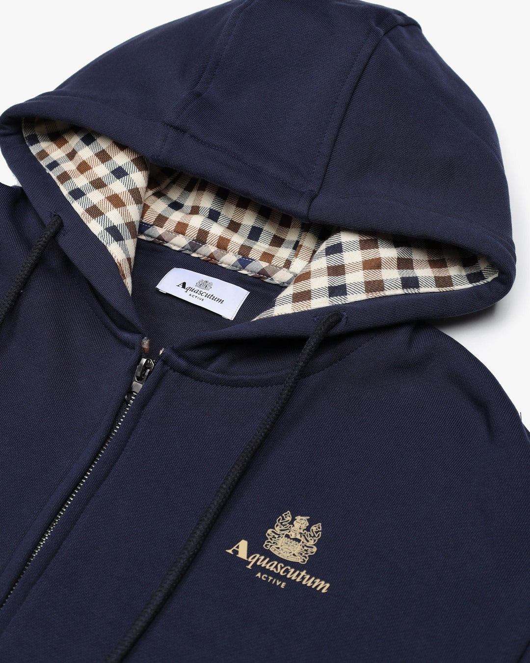 FELPA IN COTONE BLU NAVY CON CAPPUCCIO